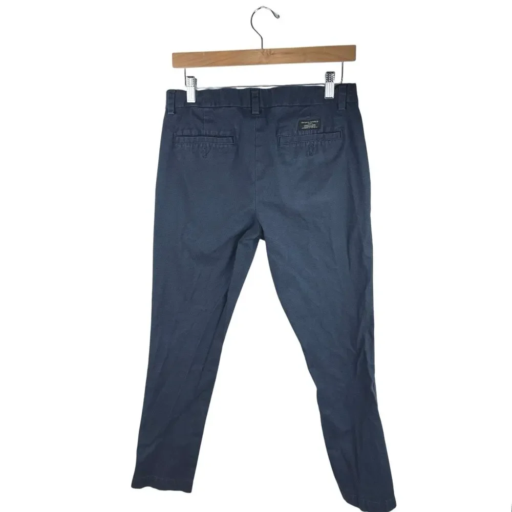 Banana Republic Fulton Skinny Chino Men's Blue Ankle Casual Pants Size 30x30